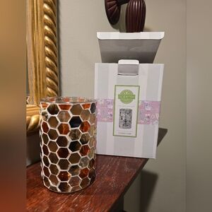 Scentsy Golden Oak Honeycomb Wax Warmer - Brown & White *NEW*